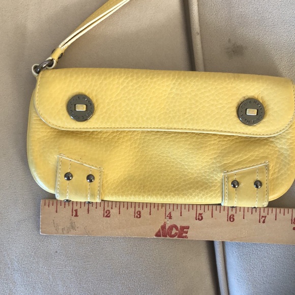 Cole Haan | Village spog yellow leather clutch wristlet handbag - Picture 13 of 15